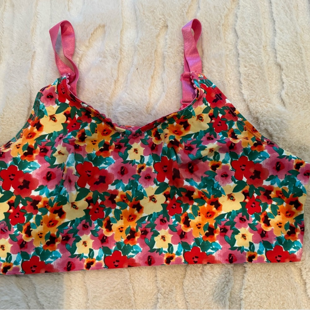 Ruby Ribbon Demiette bra in the "Vibrant Heritage Floral Bloom"